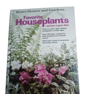 Better Homes and Gardens Houseplants Guide with Green and Pink Cover